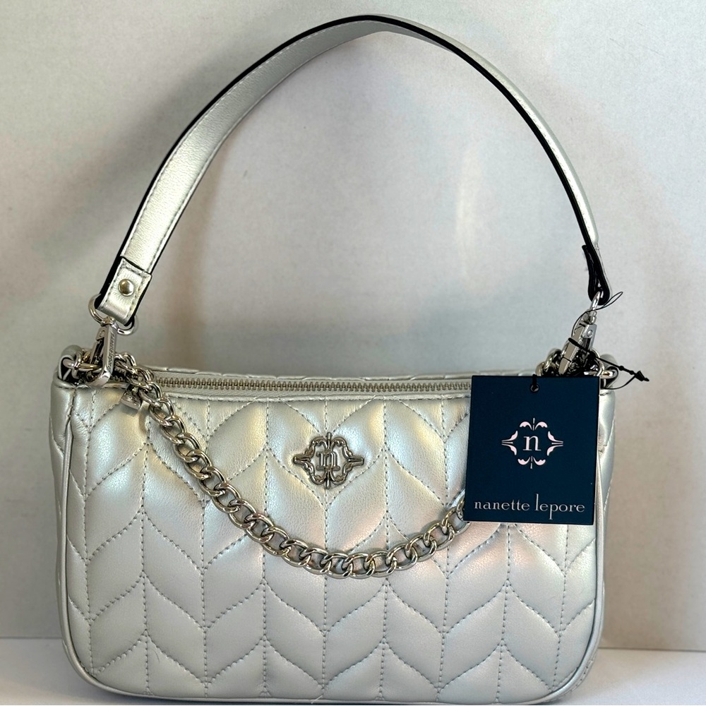 Nanette Lepore Silver Quilted Women's Bag